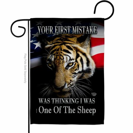 CUADRILATERO 13 x 18.5 in. Your First Mistake American Political Vertical Garden Flag with Double-Sided CU4075031